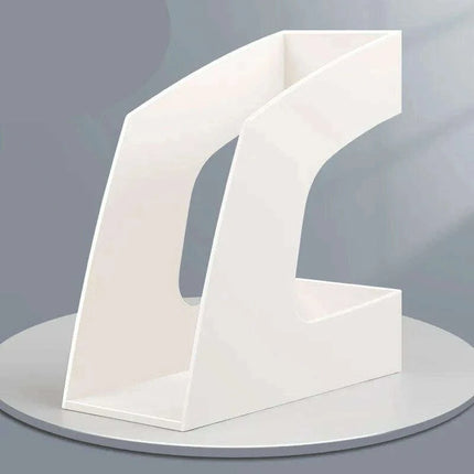 Sleek Plastic Desktop Book Organizer - Versatile Document and Magazine Storage Solution for School and Office - Très Elite