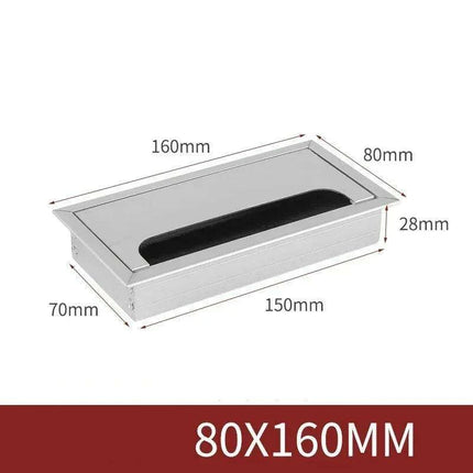 Sleek Rotatable Aluminum Desk Cable Management Grommet with Flip-Top Access..