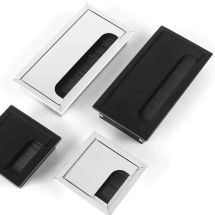 Sleek Rotatable Aluminum Desk Cable Management Grommet with Flip-Top Access - Très Elite