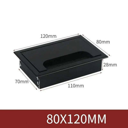 Sleek Rotatable Aluminum Desk Cable Management Grommet with Flip-Top Access..