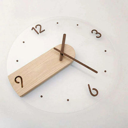 Sleek Scandinavian 3D Wooden Wall Clock - A Touch of Timeless Elegance for Your Home - Très Elite