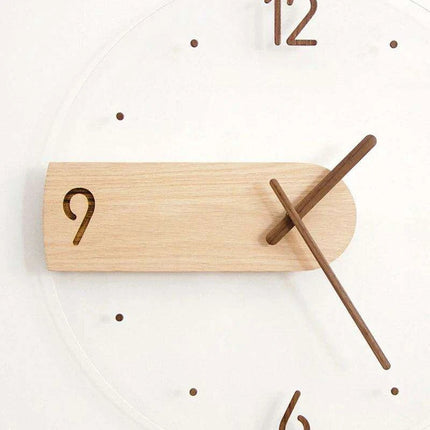 Sleek Scandinavian 3D Wooden Wall Clock - A Touch of Timeless Elegance for Your Home - Très Elite