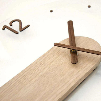Sleek Scandinavian 3D Wooden Wall Clock - A Touch of Timeless Elegance for Your Home - Très Elite