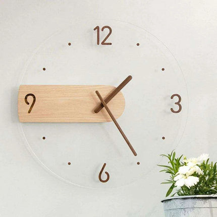 Sleek Scandinavian 3D Wooden Wall Clock - A Touch of Timeless Elegance for Your Home - Très Elite