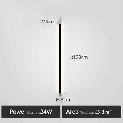 Sleek Scandinavian LED Wall Sconce with Customizable Lighting Options..