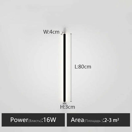 Sleek Scandinavian LED Wall Sconce with Customizable Lighting Options..