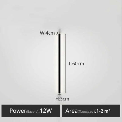 Sleek Scandinavian LED Wall Sconce with Customizable Lighting Options..