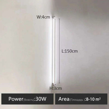 Sleek Scandinavian LED Wall Sconce with Customizable Lighting Options..