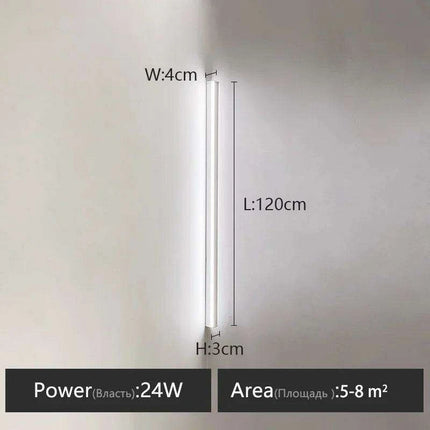 Sleek Scandinavian LED Wall Sconce with Customizable Lighting Options..