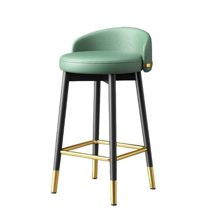 Sleek Scandinavian Leather Gaming and Vanity Stool - Trendy Seating for Modern Interiors - Très Elite
