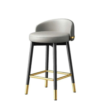 Sleek Scandinavian Leather Gaming and Vanity Stool - Trendy Seating for Modern Interiors - Très Elite