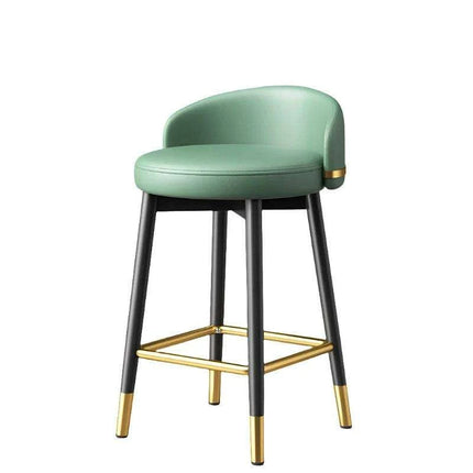 Sleek Scandinavian Leather Gaming and Vanity Stool - Trendy Seating for Modern Interiors - Très Elite