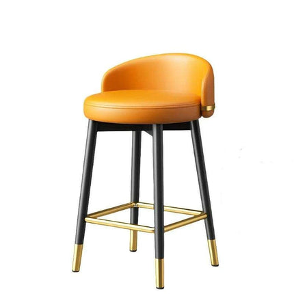 Sleek Scandinavian Leather Gaming and Vanity Stool - Trendy Seating for Modern Interiors - Très Elite