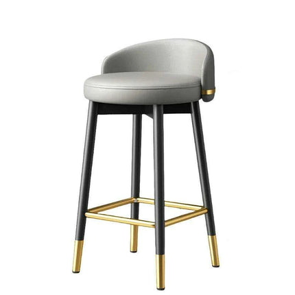 Sleek Scandinavian Leather Gaming and Vanity Stool - Trendy Seating for Modern Interiors - Très Elite