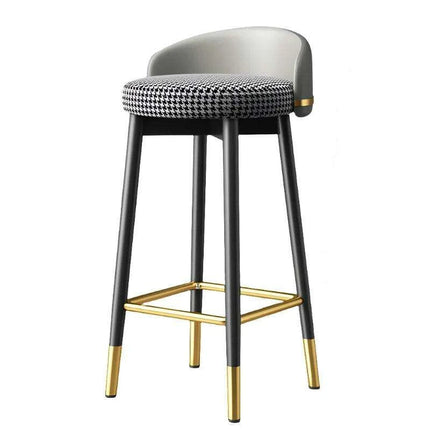 Sleek Scandinavian Leather Gaming and Vanity Stool - Trendy Seating for Modern Interiors - Très Elite