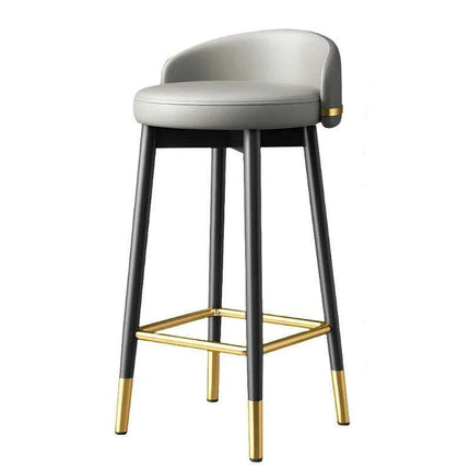 Sleek Scandinavian Leather Gaming and Vanity Stool - Trendy Seating for Modern Interiors - Très Elite
