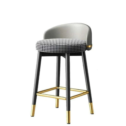 Sleek Scandinavian Leather Gaming and Vanity Stool - Trendy Seating for Modern Interiors - Très Elite