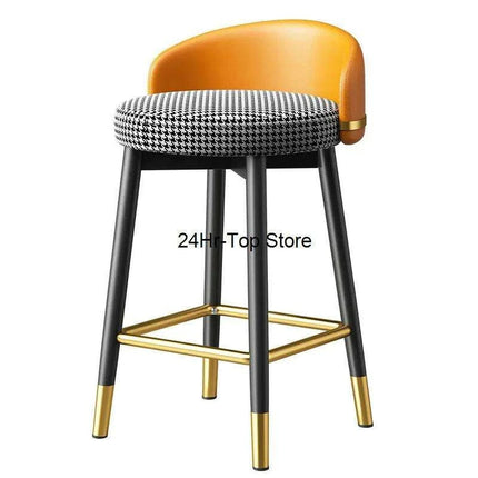 Sleek Scandinavian Leather Gaming and Vanity Stool - Trendy Seating for Modern Interiors - Très Elite