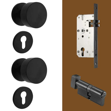 Sleek Serenity Brass Door Handle: Elevate Your Home's Style and Security..