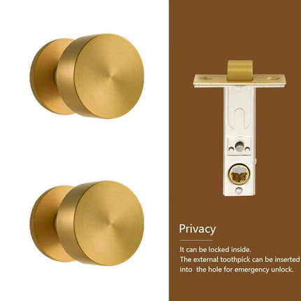 Sleek Serenity Brass Door Handle: Elevate Your Home's Style and Security..