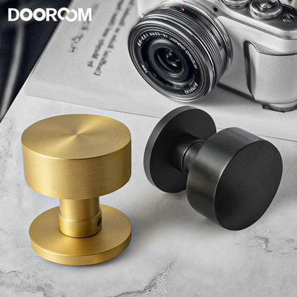 Sleek Serenity Brass Door Handle: Elevate Your Home's Style and Security..
