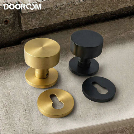 Sleek Serenity Brass Door Handle: Elevate Your Home's Style and Security..
