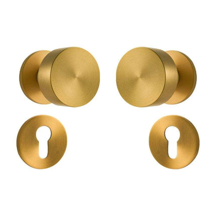 Sleek Serenity Brass Door Handle: Elevate Your Home's Style and Security..