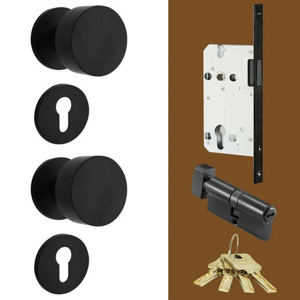 Sleek Serenity Brass Door Handle: Elevate Your Home's Style and Security..