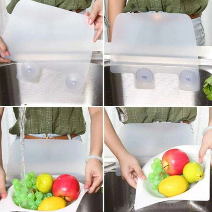 Sleek Splash Shield - Modern Kitchen Splash Guard with Easy Suction Installation - Très Elite