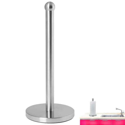 Sleek Stainless Steel Kitchen Roll Holder with Dual Mounting Options - Très Elite