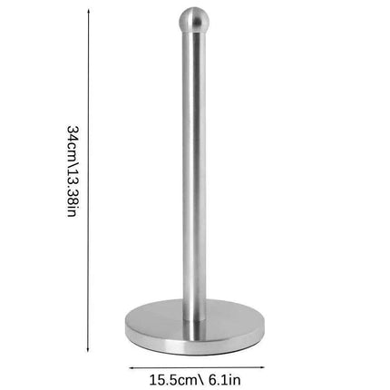 Sleek Stainless Steel Kitchen Roll Holder with Dual Mounting Options- Très Elite- Très Elite