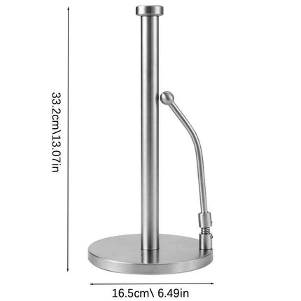 Sleek Stainless Steel Kitchen Roll Holder with Dual Mounting Options- Très Elite- Très Elite