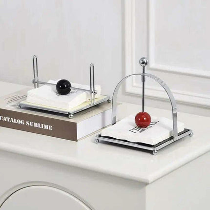 Sleek Stainless Steel Napkin Dispenser for Elegant Dining Arrangements - Très Elite