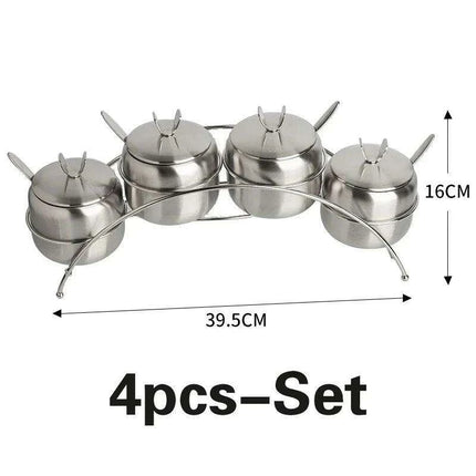 Sleek Stainless Steel Spice Organizer Set for a Contemporary Kitchen- Très Elite- Très Elite