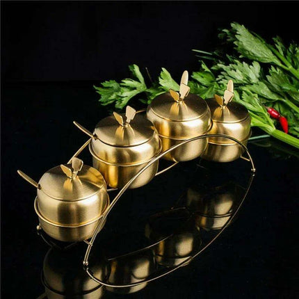 Sleek Stainless Steel Spice Organizer Set for a Contemporary Kitchen - Très Elite