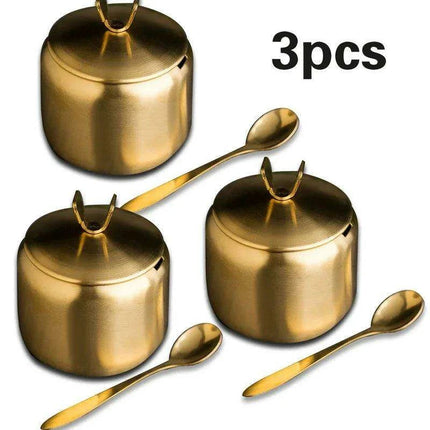 Sleek Stainless Steel Spice Organizer Set for a Contemporary Kitchen- Très Elite- Très Elite