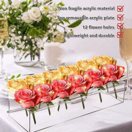 Sleek Transparent Acrylic Vase: Enhance Your Home Aesthetics - Très Elite