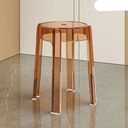 Sleek Transparent Folding Stool for Contemporary Interiors..