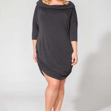 Sleek Turtleneck Knit Dress for Effortless Daytime Sophistication - Très Elite