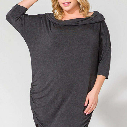 Sleek Turtleneck Knit Dress for Effortless Daytime Sophistication - Très Elite