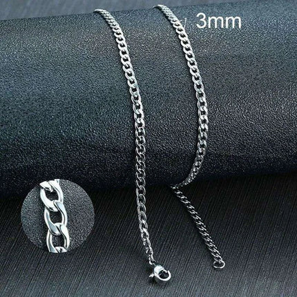 Sleek Urban Style: Men's Black and Gold Stainless Steel Link Necklace - Très Elite