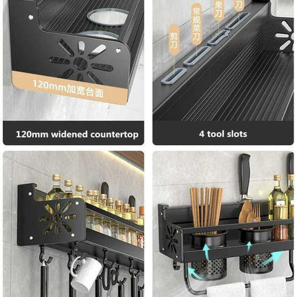 Sleek Wave Design Spice Organizer - Contemporary Kitchen Storage Solution - Très Elite