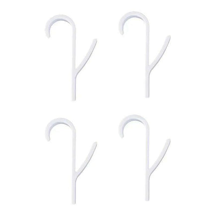 Sleek White PVC Radiator Coat Hooks: Chic Bathroom Storage Solution