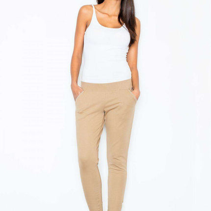 Sleek Zipper-Accent Cotton Trousers: Must-Have Chic Essentials for Active Women