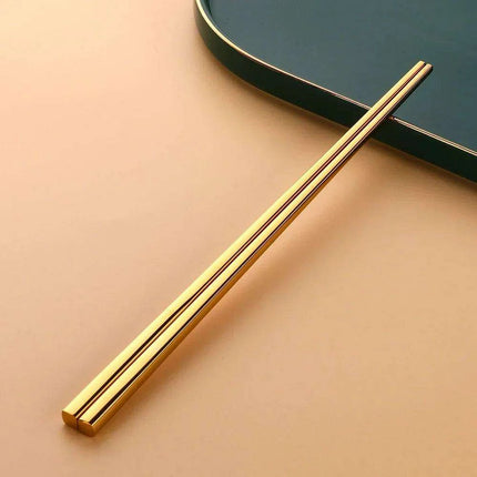 Sleek and Sturdy Stainless Steel Chopsticks - Ergonomic Non-Slip Grip for Sushi and Asian Cuisine - Très Elite