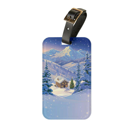 Sleek and Stylish Acrylic Luggage Tag with Leather Strap for the Modern Traveler - Très Elite