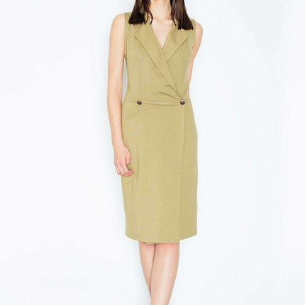 Sleeveless Button-Up Envelope Dress - Model 52574 by Figl - Très Elite