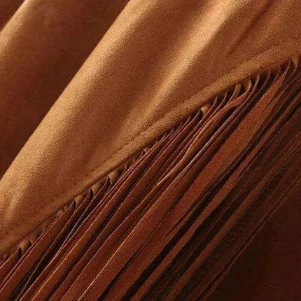 Sleeveless Faux Leather Women's Motorcycle Vest with Bohemian Suede Tassels and Fringe - Très Elite