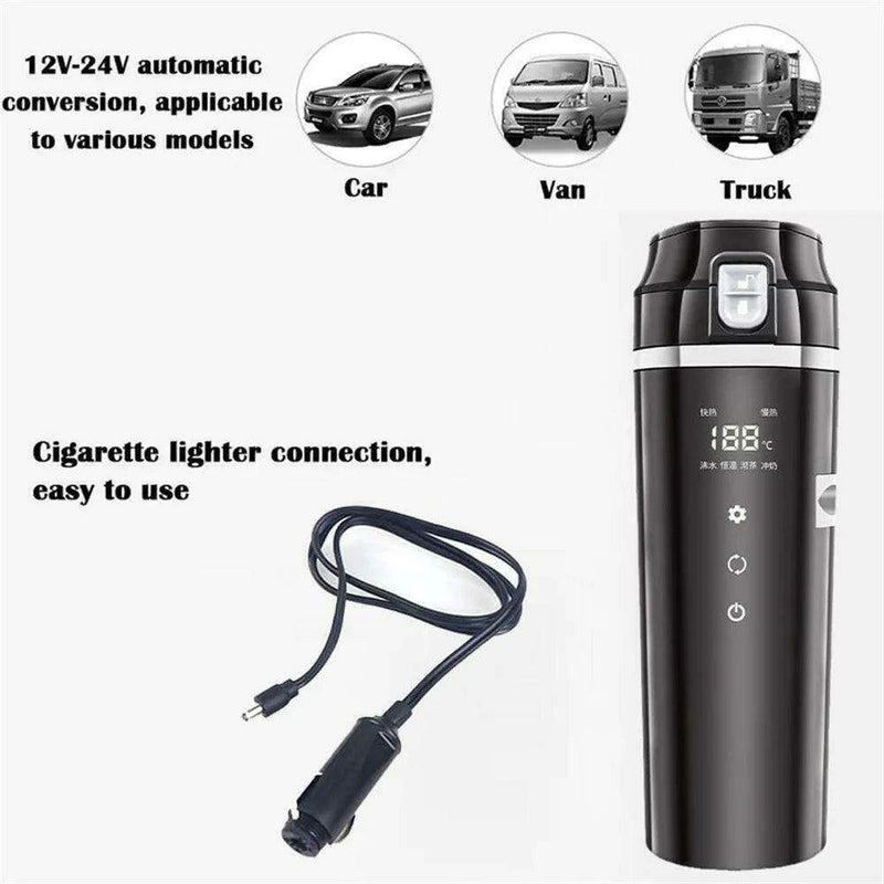 Smart 500ml Heated Travel Mug with Custom Temperature Control for Cars - Très Elite