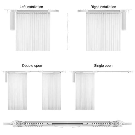 Smart Adjustable Electric Curtain Track System with WiFi Control and Telescopic Design - Très Elite